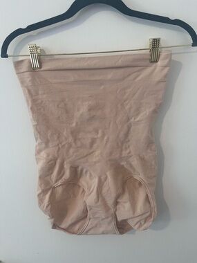 Spanx Shapewear Higher Power Panties High Waisted Shaper Brief Plus Size 1X Nude